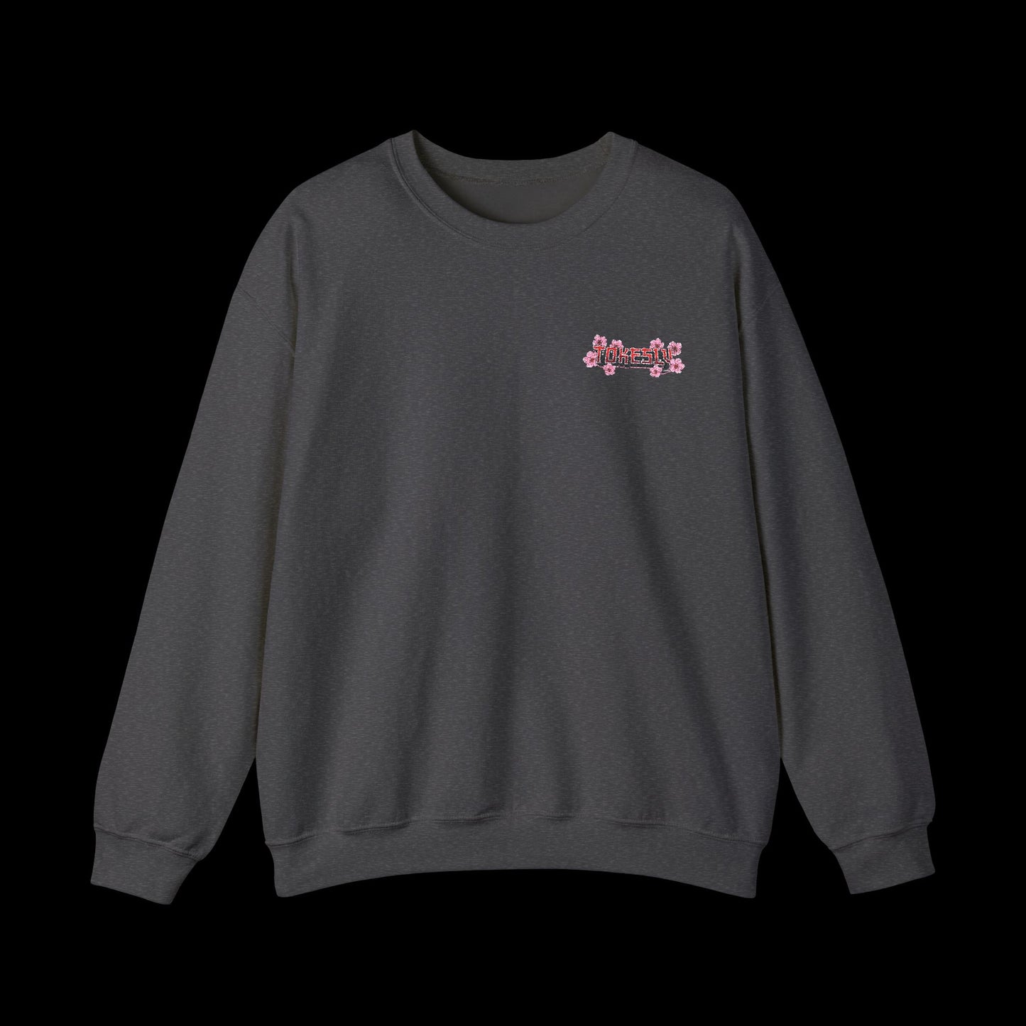 Embroidered Sakura Pocket Crewneck