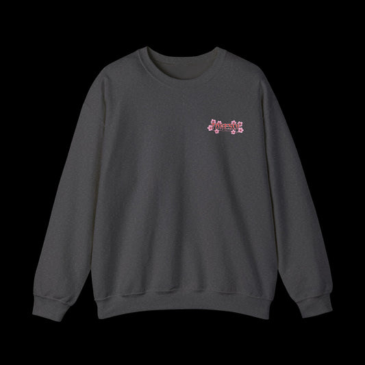 Embroidered Sakura Pocket Crewneck