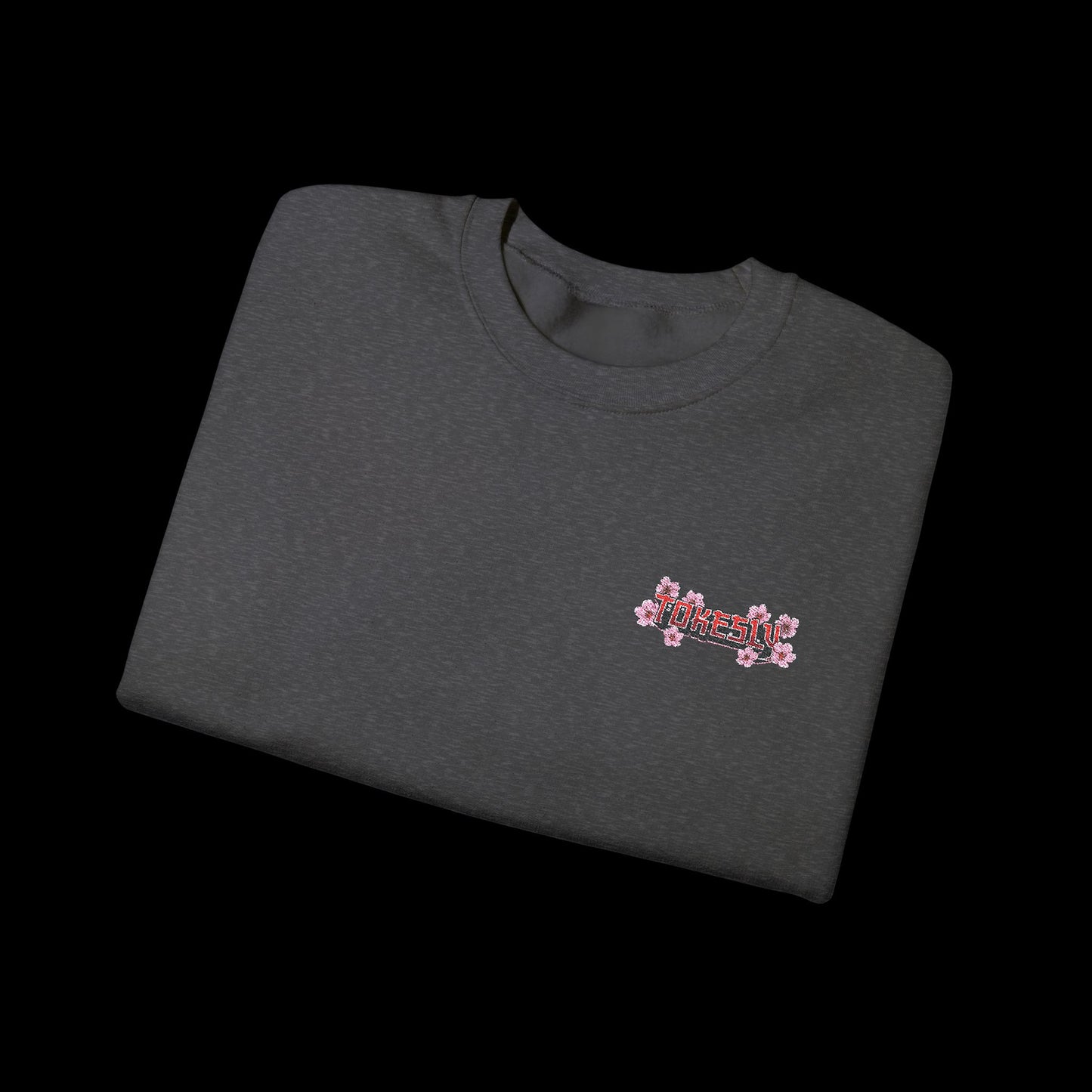 Embroidered Sakura Pocket Crewneck